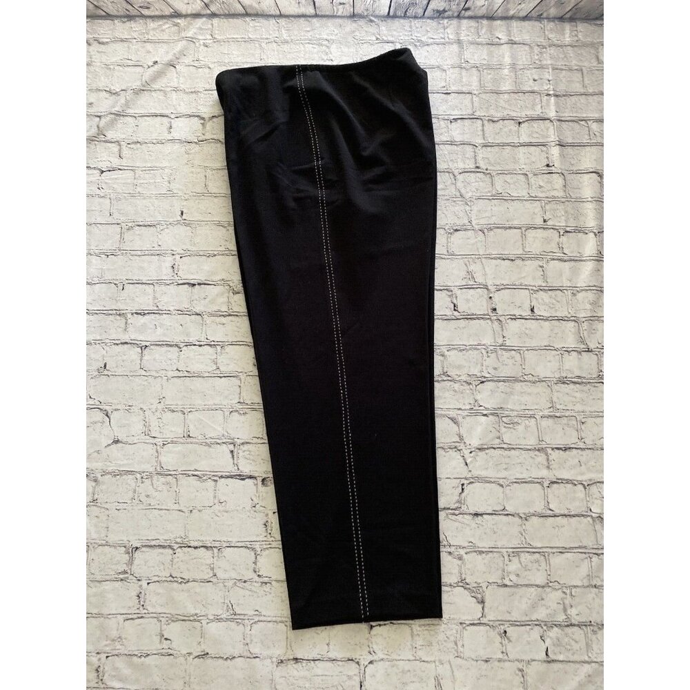 Grace Dane Lewis Woman Black White Stitching‎ Dress Pants SZ18W Spandex $98 NWOT - Picture 5 of 14